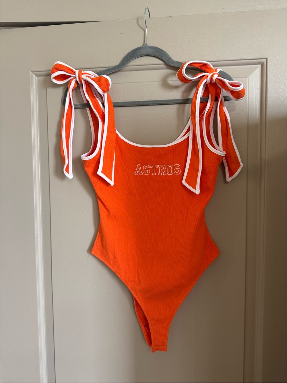 Astros Tie-Shoulder Bodysuit
